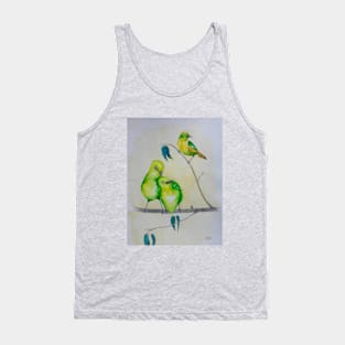 Australian Silver-Eyes bird painting Tank Top